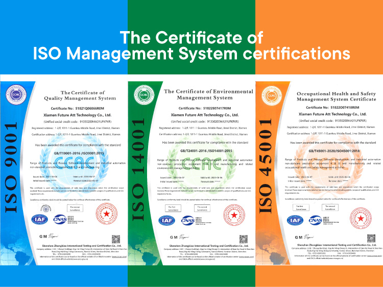 Good news! Future Att has obtained three ISO management system certifications